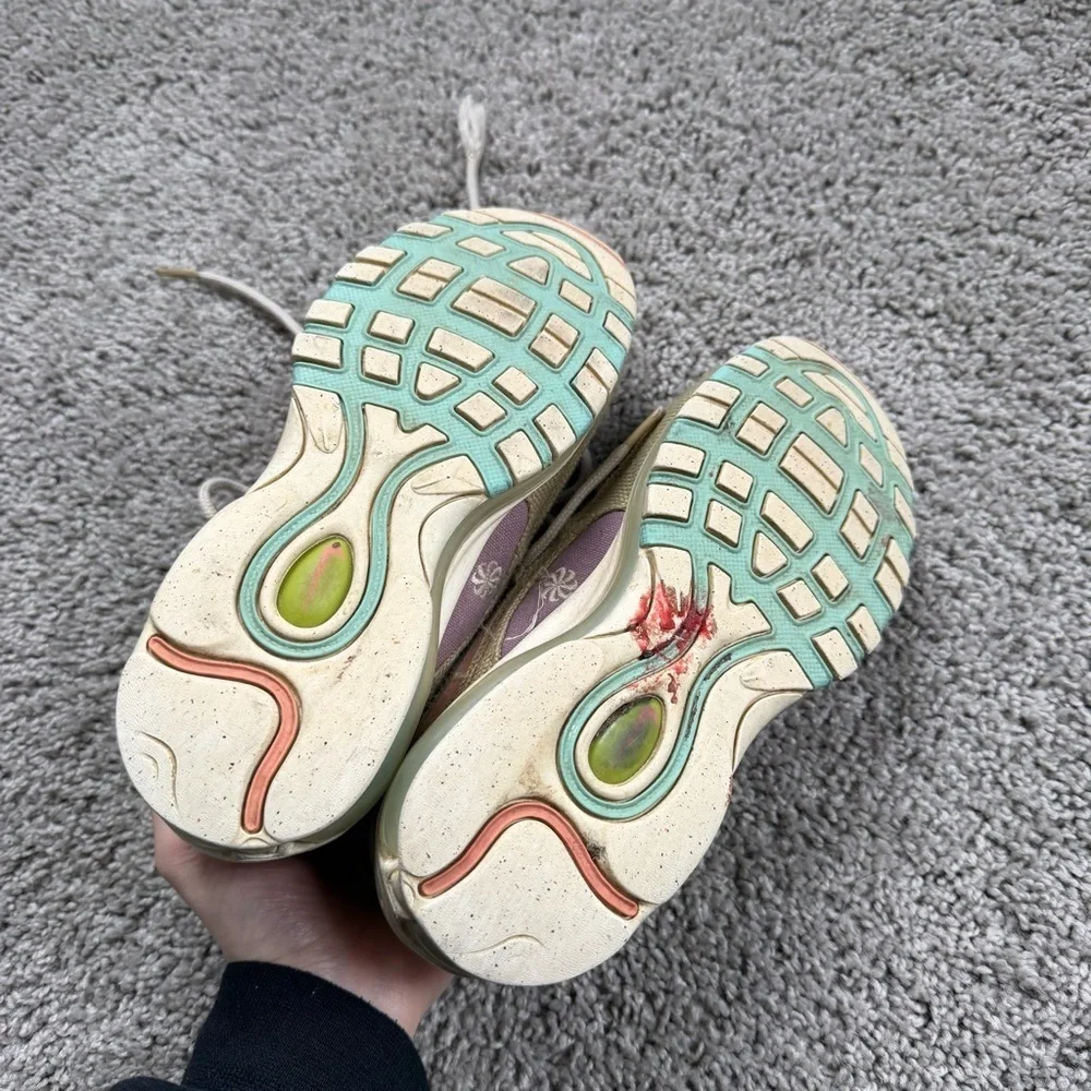Nike Air Max 97 Se Sun Club Blue White Pink Tan Youth Size 3.5